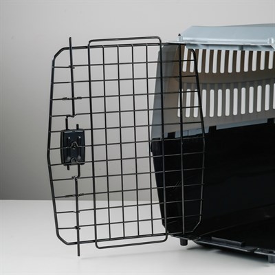 Переноска пластиковая 68 х 49 х 37, серо-черный - фото 279853