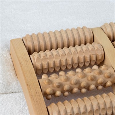 Массажёр «Барабаны», деревянный, 5 комбинированных рядов - фото 318436