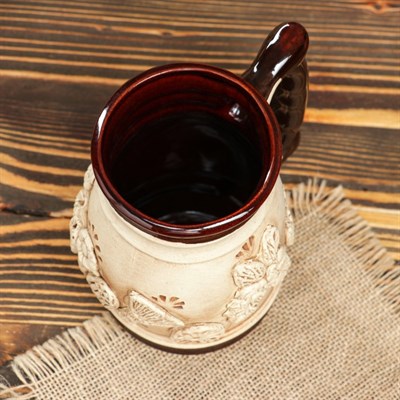 Кружка для пива, лепка, 0,7 л - фото 326822