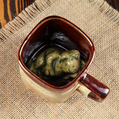 Кружка для пива "Квадрат с жабой" 0,35 л, микс - фото 556161