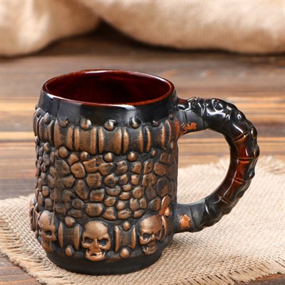 Бокал "Череп", 0,35 л, микс - фото 556241