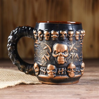 Бокал "Череп", 0,35 л, микс - фото 556243