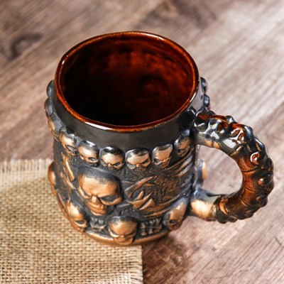 Бокал "Череп", 0,35 л, микс - фото 556245