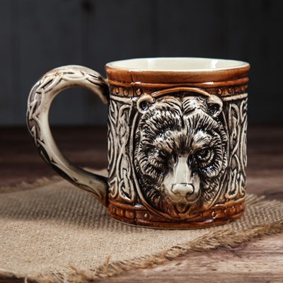 Бокал "Медведь", 0.5 л, микс - фото 556314