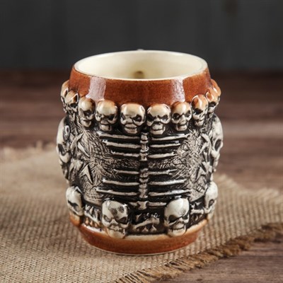 Кружка "Череп", 0,3 л, микс, керамика - фото 556772