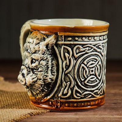 Кружка "Кабан", 0,5 л, микс - фото 556788