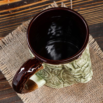 Кружка "Кабан", зелёная глазурь, 0,5 л - фото 556942