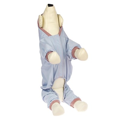 Комбинезон серый, размер S (ДС 20-22 см, ОШ 26 см, ОГ 30-34 см) - фото 669794