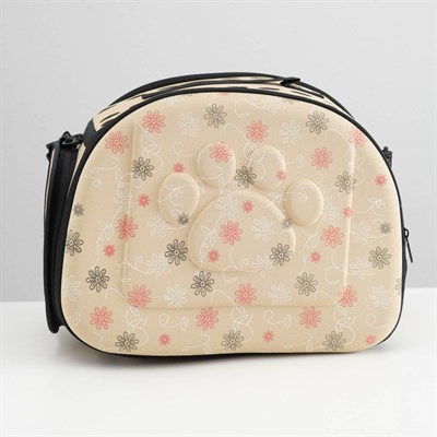 Складная сумка-переноска с отдельным входом, материал EVA, 43,5 х 28 х 33 см, бежевая - фото 672764