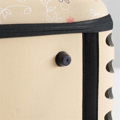 Складная сумка-переноска с отдельным входом, материал EVA, 43,5 х 28 х 33 см, бежевая - фото 672772