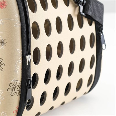 Складная сумка-переноска с отдельным входом, материал EVA, 43,5 х 28 х 33 см, бежевая - фото 672773