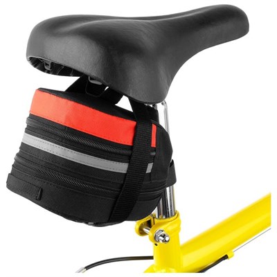 Велосумка под седло STG 13014, цвет черный/красный - фото 683210