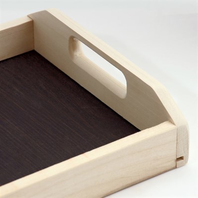 Поднос для завтрака со вставкой, цвет венге, МАССИВ, 40х25см - фото 714897