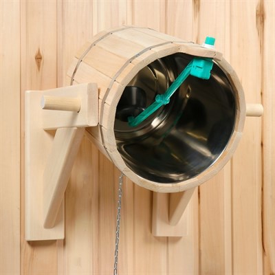 Обливное устройство из липы, 15л, нержавеющая вставка - фото 715345