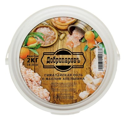 Гималайская розовая соль "Добропаровъ" с маслом апельсина, колотая, 50-120мм, 2 кг - фото 723208