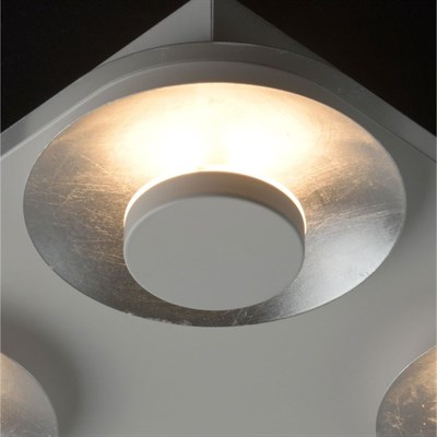 Светильник "Галатея" 4x6Вт LED 3000K серебро 35x35x7,5см - фото 730688