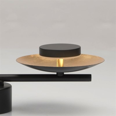 Светильник "Галатея" 2x6Вт LED 3000K золото, черный 15x41x11см - фото 730703