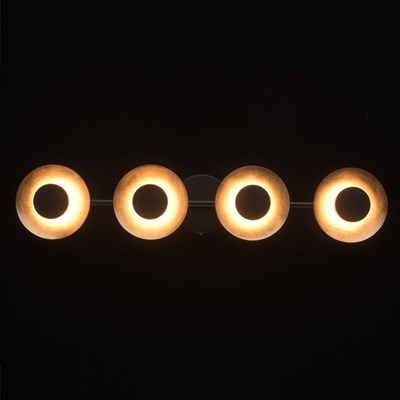 Светильник "Галатея" 4x6Вт LED 3000K золото, черный 15x75x11см - фото 730731