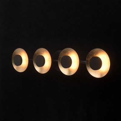 Светильник "Галатея" 4x6Вт LED 3000K золото, черный 15x75x11см - фото 730736