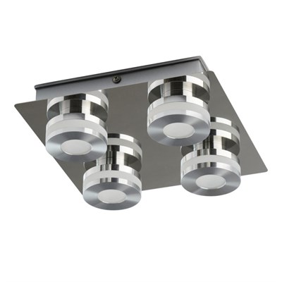 Светильник "Пунктум" 4x5Вт LED IP44 хром 24x24x7,5см - фото 730746