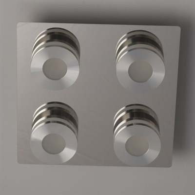 Светильник "Пунктум" 4x5Вт LED IP44 хром 24x24x7,5см - фото 730749
