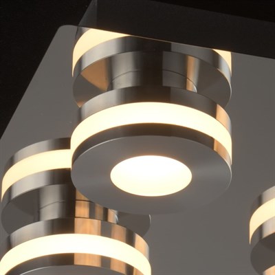 Светильник "Пунктум" 4x5Вт LED IP44 хром 24x24x7,5см - фото 730750