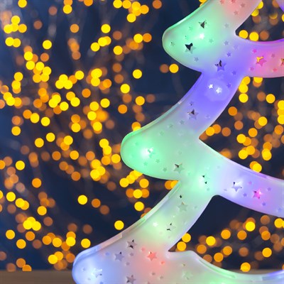 Фигура "Елка" 40х25, пластик, 40 LED 240V МУЛЬТИ - фото 763856