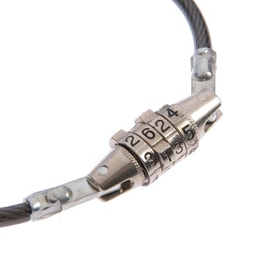 Замок навесной TRODOS с тросом, кодовый, L=350мм - фото 765378