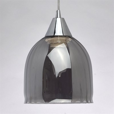 Люстра подвес "Лоск" 1x40W E27 хром 14x14x210см - фото 767135