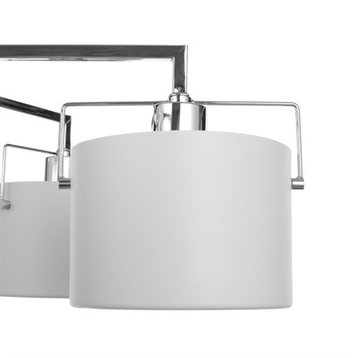 Люстра 54001/6 6х60W E27 хром/белый 65х65х31 см - фото 767894