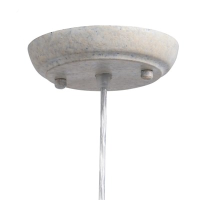 Люстра подвес "Галатея" 1x15W E27 белый 35x35x215см - фото 769281