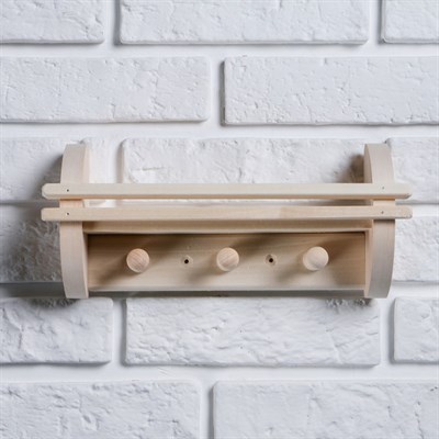 Полка универсальная, малая, 3 крючка - фото 795472