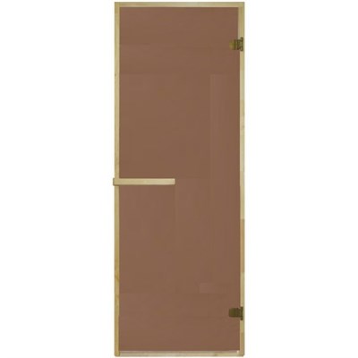 Дверь для бани и сауны стеклянная «Бронза матовая», 190×70см, 8мм - фото 808109
