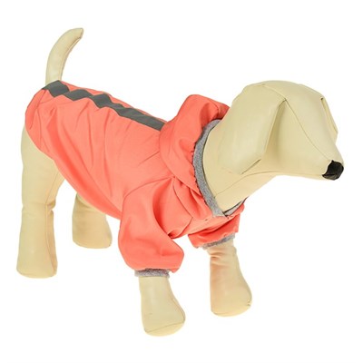 Куртка-ветровка со светоотражающими полосками,  L (ДС 28-30 см, ОГ 36-40 см), розовая - фото 834034