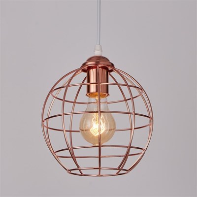 Светильник "Шар" 1х60Вт Е27 золото-медь 19х19х79 см. - фото 847694