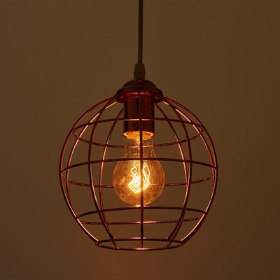 Светильник "Шар" 1х60Вт Е27 золото-медь 19х19х79 см. - фото 847695