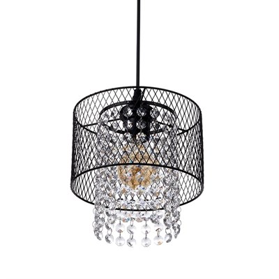 Люстра 7929/1 1х40W E27 черный 20х20х90 см - фото 849089