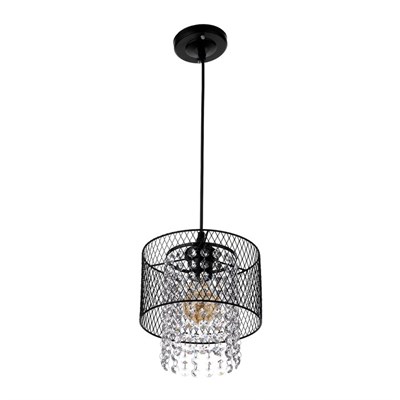 Люстра 7929/1 1х40W E27 черный 20х20х90 см - фото 849091