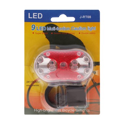 Фонарь велосипедний задний FX-500T-3A, 9 диодов, 7 функций - фото 922097