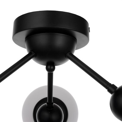 Люстра 49801/9 9х60W E27 черный/белый 82х82х36 см - фото 924790