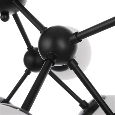 Люстра 49801/9 9х60W E27 черный/белый 82х82х36 см - фото 924792