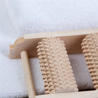 Массажёр деревянный, 6 роликов - фото 945611