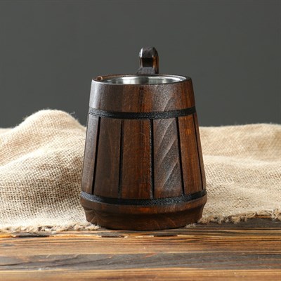 Кружка пивная с колбой "Дункель", 0,3 л, 1 сорт - фото 948391