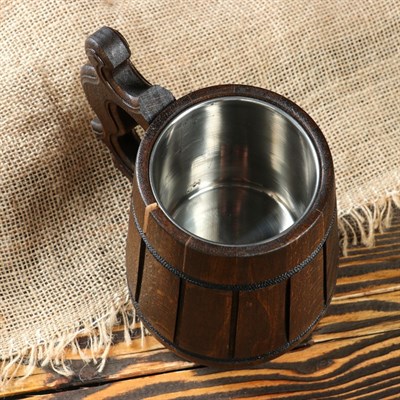 Кружка пивная с колбой "Дункель", 0,3 л, 1 сорт - фото 948392