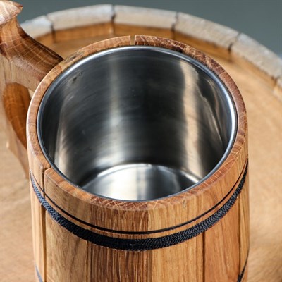 Кружка пивная с колбой "Мюнкер", светлая, 0,5 л, 1 сорт - фото 948464