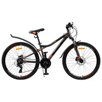 Велосипед 26" Stels Navigator-610 D, V010, цвет антрацитовый/оранжевый, размер 14"