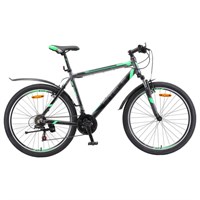 Велосипед 26" Stels Navigator-600 V, V020, цвет антрацитовый/зелёный, размер 18"