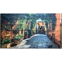 Картина для бани "Уютная улочка в тени", МАССИВ, 60×40 см