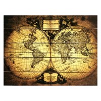 Картина для бани "Древняя карта", МАССИВ, 40×30 см