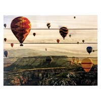 Картина для бани "Воздушные шары в небе", МАССИВ, 40×30 см